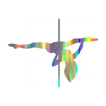 Samolepicí dekorace na vozidlo Pole dance 002 pravá tanec na tyči (93 - Holografická) SAMOLEPKA NA AUTO, NÁLEPKA, FÓLIE, POLEP, TUNING, VLASTNÍ TEXT, TISK, AUTOSAMOLEPKY.cz, POLEPY, OBRÁZEK, LOGO, 3D STICKERS