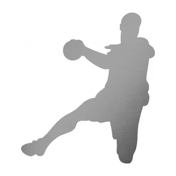 Samolepicí dekorace na vozidlo Házená 003 pravá hráč (42 - stříbrná metalíza) SAMOLEPKA NA AUTO, NÁLEPKA, FÓLIE, POLEP, TUNING, VLASTNÍ TEXT, TISK, AUTOSAMOLEPKY.cz, POLEPY, OBRÁZEK, LOGO, 3D STICKERS