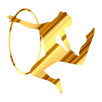 Samolepicí dekorace na vozidlo Hula Hop 002 levá gymnastka s obručí (81 - chrom fólie zlatá zrcadlová) SAMOLEPKA NA AUTO, NÁLEPKA, FÓLIE, POLEP, TUNING, VLASTNÍ TEXT, TISK, AUTOSAMOLEPKY.cz, POLEPY, OBRÁZEK, LOGO, 3D STICKERS