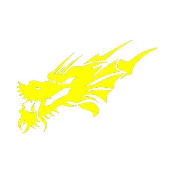 Samolepicí dekorace na vozidlo Dragon 001 levá (05 - žlutá citron) SAMOLEPKA NA AUTO, NÁLEPKA, FÓLIE, POLEP, TUNING, VLASTNÍ TEXT, TISK, AUTOSAMOLEPKY.cz, POLEPY, OBRÁZEK, LOGO, 3D STICKERS