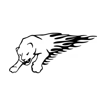 Samolepicí dekorace na vozidlo Animal flames 020 levá puma (01 - černá) SAMOLEPKA NA AUTO, NÁLEPKA, FÓLIE, POLEP, TUNING, VLASTNÍ TEXT, TISK, AUTOSAMOLEPKY.cz, POLEPY, OBRÁZEK, LOGO, 3D STICKERS