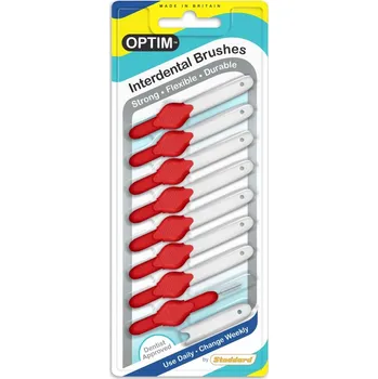 Zubní kartáček Stoddard Original mezizubní kartáčky 0,9 mm (červené), 8 ks