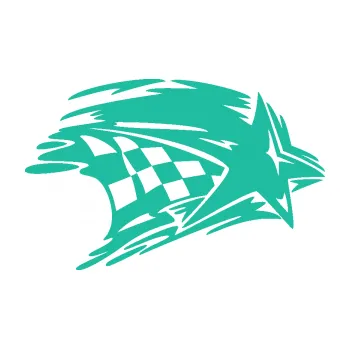 Samolepící dekorace Hvězda se šachovnicí pravá (25 - tyrkysová) SAMOLEPKA NA AUTO, NÁLEPKA, FÓLIE, POLEP, TUNING, VLASTNÍ TEXT, TISK, AUTOSAMOLEPKY.cz, POLEPY, OBRÁZEK, LOGO, 3D STICKERS