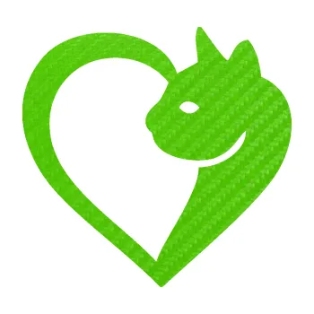 Samolepící dekorace SAMOLEPKA Kočka love 001 pravá (58 - 3D karbon zelený kawasaki) NA AUTO, NÁLEPKA, FÓLIE, POLEP, TUNING, VLASTNÍ TEXT, TISK, AUTOSAMOLEPKY.cz, POLEPY, OBRÁZEK, LOGO, SAMOLEPKY