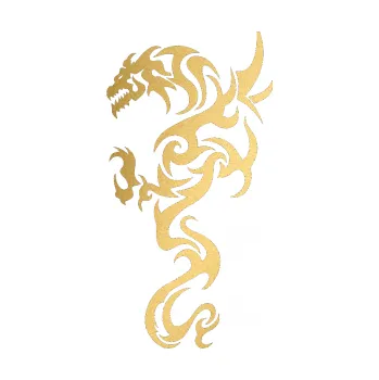 Samolepicí dekorace na vozidlo Dragon 019 levá (43 - zlatá metalíza) SAMOLEPKA NA AUTO, NÁLEPKA, FÓLIE, POLEP, TUNING, VLASTNÍ TEXT, TISK, AUTOSAMOLEPKY.cz, POLEPY, OBRÁZEK, LOGO, 3D STICKERS