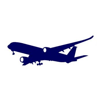 Samolepicí dekorace na vozidlo Letadlo 017 levá Airbus A 350 (23 - tmavě modrá) SAMOLEPKA NA AUTO, NÁLEPKA, FÓLIE, POLEP, TUNING, VLASTNÍ TEXT, TISK, AUTOSAMOLEPKY.cz, POLEPY, OBRÁZEK, LOGO, 3D STICKERS