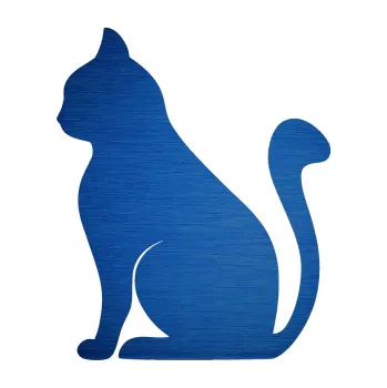Samolepící dekorace SAMOLEPKA Kočka 001 levá (65 - škrábaný kov modrý) NA AUTO, NÁLEPKA, FÓLIE, POLEP, TUNING, VLASTNÍ TEXT, TISK, AUTOSAMOLEPKY.cz, POLEPY, OBRÁZEK, LOGO, SAMOLEPKY