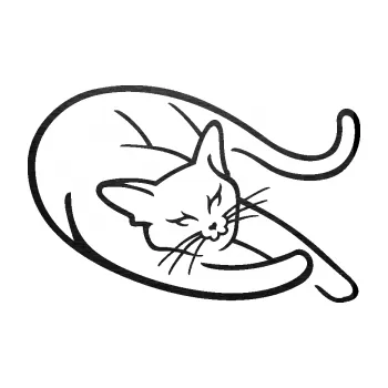 Samolepící dekorace SAMOLEPKA Kočka 022 pravá (63 - škrábaný kov černý) NA AUTO, NÁLEPKA, FÓLIE, POLEP, TUNING, VLASTNÍ TEXT, TISK, AUTOSAMOLEPKY.cz, POLEPY, OBRÁZEK, LOGO, SAMOLEPKY