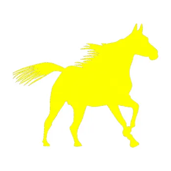 Samolepící dekorace Kůň 010 pravá (05 - žlutá citron) SAMOLEPKA NA AUTO, NÁLEPKA, FÓLIE, POLEP, TUNING, VLASTNÍ TEXT, TISK, AUTOSAMOLEPKY.cz, POLEPY, OBRÁZEK, LOGO, 3D STICKERS