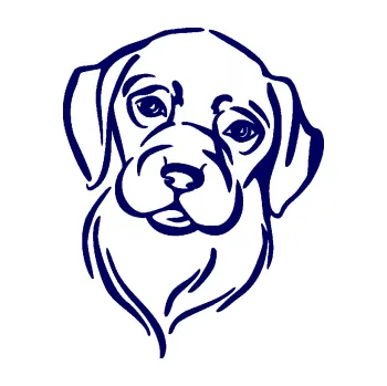 Polep vozidla Pes 130 pravá hlavička (23 - tmavě modrá) SAMOLEPKA NA AUTO, NÁLEPKA, FÓLIE, POLEP, TUNING, VLASTNÍ TEXT, TISK, AUTOSAMOLEPKY.cz, POLEPY, OBRÁZEK, LOGO, 3D STICKERS