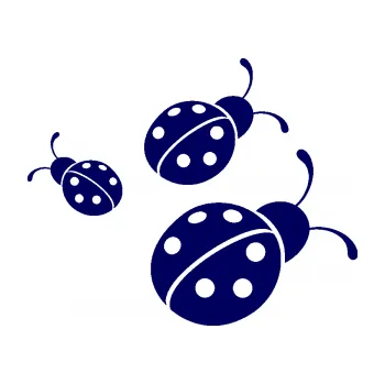 Samolepící dekorace SAMOLEPKA Berušky 001 pravá (23 - tmavě modrá) NA AUTO, NÁLEPKA, FÓLIE, POLEP, TUNING, VLASTNÍ TEXT, TISK, AUTOSAMOLEPKY.cz, POLEPY, OBRÁZEK, LOGO, SAMOLEPKY