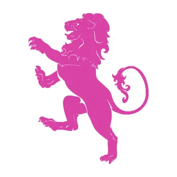 Samolepící dekorace Lev heraldika 004 levá (16 - růžová) SAMOLEPKA NA AUTO, NÁLEPKA, FÓLIE, POLEP, TUNING, VLASTNÍ TEXT, TISK, AUTOSAMOLEPKY.cz, POLEPY, OBRÁZEK, LOGO, 3D STICKERS