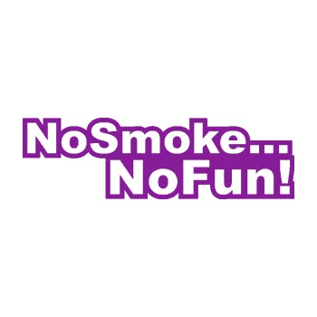 Polep vozidla SAMOLEPKA No smoke no fun 001 nápis (14 - fialová) NA AUTO, NÁLEPKA, FÓLIE, POLEP, TUNING, VLASTNÍ TEXT, TISK, AUTOSAMOLEPKY.cz, POLEPY, OBRÁZEK, LOGO, SAMOLEPKY
