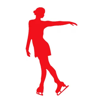 Polep vozidla Krasobruslení 002 pravá krasobruslařka (10 - červená) SAMOLEPKA NA AUTO, NÁLEPKA, FÓLIE, POLEP, TUNING, VLASTNÍ TEXT, TISK, AUTOSAMOLEPKY.cz, POLEPY, OBRÁZEK, LOGO, 3D STICKERS