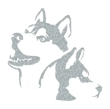 Polep vozidla Pes 117 levá husky (91 - Ultra Metalic stříbrná metalíza) SAMOLEPKA NA AUTO, NÁLEPKA, FÓLIE, POLEP, TUNING, VLASTNÍ TEXT, TISK, AUTOSAMOLEPKY.cz, POLEPY, OBRÁZEK, LOGO, 3D STICKERS