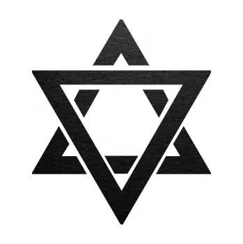 samolepka Hexagram (63 - škrábaný kov černý) SAMOLEPKA NA AUTO, NÁLEPKA, FÓLIE, POLEP, TUNING, VLASTNÍ TEXT, TISK, AUTOSAMOLEPKY.cz, POLEPY, OBRÁZEK, LOGO, 3D STICKERS