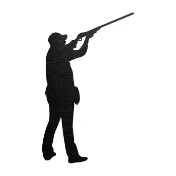 Samolepící dekorace SAMOLEPKA Myslivec 001 pravá (63 - škrábaný kov černý) NA AUTO, NÁLEPKA, FÓLIE, POLEP, TUNING, VLASTNÍ TEXT, TISK, AUTOSAMOLEPKY.cz, POLEPY, OBRÁZEK, LOGO, SAMOLEPKY