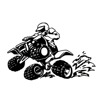 Samolepící dekorace SAMOLEPKA Čtyřkolka 003 levá (01 - černá) NA AUTO, NÁLEPKA, FÓLIE, POLEP, TUNING, VLASTNÍ TEXT, TISK, AUTOSAMOLEPKY.cz, POLEPY, OBRÁZEK, LOGO, SAMOLEPKY