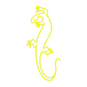 Samolepící dekorace Ještěrka 005 levá (70 - Fluorescentní žlutá) SAMOLEPKA NA AUTO, NÁLEPKA, FÓLIE, POLEP, TUNING, VLASTNÍ TEXT, TISK, AUTOSAMOLEPKY.cz, POLEPY, OBRÁZEK, LOGO, 3D STICKERS