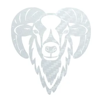 Samolepící dekorace SAMOLEPKA Muflon 001 hlava (51 - 3D karbon bílý) NA AUTO, NÁLEPKA, FÓLIE, POLEP, TUNING, VLASTNÍ TEXT, TISK, AUTOSAMOLEPKY.cz, POLEPY, OBRÁZEK, LOGO, SAMOLEPKY