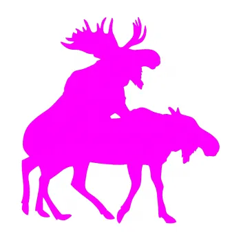 Samolepící dekorace SAMOLEPKA Losí láska 001 pravá (72 - Fluorescentní růžová) NA AUTO, NÁLEPKA, FÓLIE, POLEP, TUNING, VLASTNÍ TEXT, TISK, AUTOSAMOLEPKY.cz, POLEPY, OBRÁZEK, LOGO, SAMOLEPKY