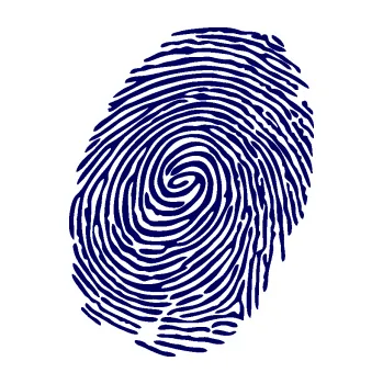 Samolepící dekorace SAMOLEPKA Otisk prstu 001 pravá (23 - tmavě modrá) NA AUTO, NÁLEPKA, FÓLIE, POLEP, TUNING, VLASTNÍ TEXT, TISK, AUTOSAMOLEPKY.cz, POLEPY, OBRÁZEK, LOGO, SAMOLEPKY