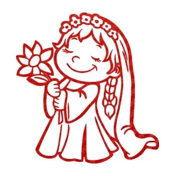 Samolepicí dekorace na vozidlo Dítě v autě 090 levá holčička víla s květinou (53 - 3D karbon červený) SAMOLEPKA NA AUTO, NÁLEPKA, FÓLIE, POLEP, TUNING, VLASTNÍ TEXT, TISK, AUTOSAMOLEPKY.cz, POLEPY, OBRÁZEK, LOGO, 3D STICKERS