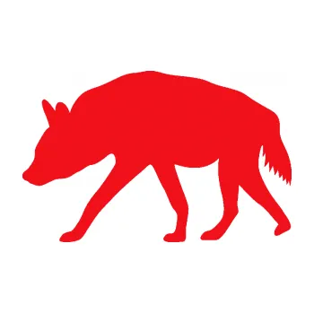 Samolepící dekorace SAMOLEPKA Hyena 001 levá (10 - červená) NA AUTO, NÁLEPKA, FÓLIE, POLEP, TUNING, VLASTNÍ TEXT, TISK, AUTOSAMOLEPKY.cz, POLEPY, OBRÁZEK, LOGO, SAMOLEPKY
