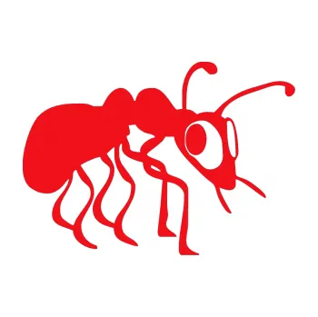 Samolepící dekorace SAMOLEPKA Mravenec 001 pravá (10 - červená) NA AUTO, NÁLEPKA, FÓLIE, POLEP, TUNING, VLASTNÍ TEXT, TISK, AUTOSAMOLEPKY.cz, POLEPY, OBRÁZEK, LOGO, SAMOLEPKY