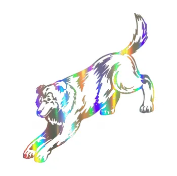 samolepka Pes 044 levá (93 - Holografická) SAMOLEPKA NA AUTO, NÁLEPKA, FÓLIE, POLEP, TUNING, VLASTNÍ TEXT, TISK, AUTOSAMOLEPKY.cz, POLEPY, OBRÁZEK, LOGO, 3D STICKERS