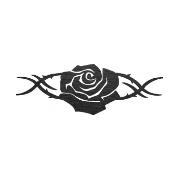 Samolepící dekorace SAMOLEPKA Květina dekor 020 levá růže s trny (63 - škrábaný kov černý) NA AUTO, NÁLEPKA, FÓLIE, POLEP, TUNING, VLASTNÍ TEXT, TISK, AUTOSAMOLEPKY.cz, POLEPY, OBRÁZEK, LOGO, SAMOLEPKY