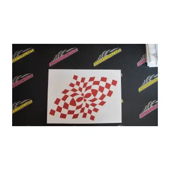 Polep vozidla SAMOLEPKA Šachovnice 043 (10 - červená) NA AUTO, NÁLEPKA, FÓLIE, POLEP, TUNING, VLASTNÍ TEXT, TISK, AUTOSAMOLEPKY.cz, POLEPY, OBRÁZEK, LOGO, SAMOLEPKY