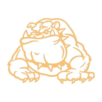 samolepka Buldog 001 levá pes (08 - béžová) SAMOLEPKA NA AUTO, NÁLEPKA, FÓLIE, POLEP, TUNING, VLASTNÍ TEXT, TISK, AUTOSAMOLEPKY.cz, POLEPY, OBRÁZEK, LOGO, 3D STICKERS