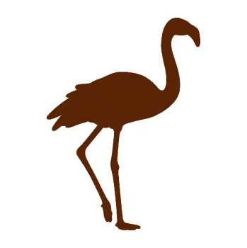 Samolepící dekorace Plameňák 001 pravá (15 - hnědá) SAMOLEPKA NA AUTO, NÁLEPKA, FÓLIE, POLEP, TUNING, VLASTNÍ TEXT, TISK, AUTOSAMOLEPKY.cz, POLEPY, OBRÁZEK, LOGO, 3D STICKERS