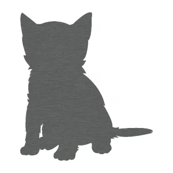 Samolepící dekorace Koťátko 005 levá (62 - škrábaný titan) SAMOLEPKA NA AUTO, NÁLEPKA, FÓLIE, POLEP, TUNING, VLASTNÍ TEXT, TISK, AUTOSAMOLEPKY.cz, POLEPY, OBRÁZEK, LOGO, 3D STICKERS