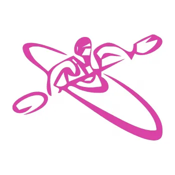 Polep vozidla SAMOLEPKA Kajakář 001 pravá (16 - růžová) NA AUTO, NÁLEPKA, FÓLIE, POLEP, TUNING, VLASTNÍ TEXT, TISK, AUTOSAMOLEPKY.cz, POLEPY, OBRÁZEK, LOGO, SAMOLEPKY