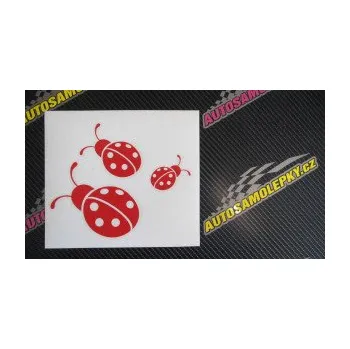 Samolepící dekorace SAMOLEPKA Berušky 001 levá (10 - červená) NA AUTO, NÁLEPKA, FÓLIE, POLEP, TUNING, VLASTNÍ TEXT, TISK, AUTOSAMOLEPKY.cz, POLEPY, OBRÁZEK, LOGO, SAMOLEPKY