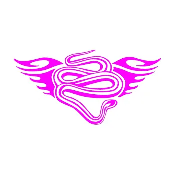 Samolepicí dekorace na vozidlo Animal flames 043 pravá had (72 - Fluorescentní růžová) SAMOLEPKA NA AUTO, NÁLEPKA, FÓLIE, POLEP, TUNING, VLASTNÍ TEXT, TISK, AUTOSAMOLEPKY.cz, POLEPY, OBRÁZEK, LOGO, 3D STICKERS