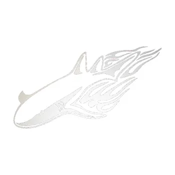 Samolepicí dekorace na vozidlo Animal flames 048 levá žralok (82 - odrazková reflexní bílá) SAMOLEPKA NA AUTO, NÁLEPKA, FÓLIE, POLEP, TUNING, VLASTNÍ TEXT, TISK, AUTOSAMOLEPKY.cz, POLEPY, OBRÁZEK, LOGO, 3D STICKERS