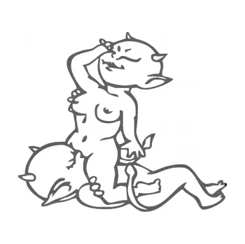 Samolepicí dekorace na vozidlo Čertíci 004 levá (62 - škrábaný titan) SAMOLEPKA NA AUTO, NÁLEPKA, FÓLIE, POLEP, TUNING, VLASTNÍ TEXT, TISK, AUTOSAMOLEPKY.cz, POLEPY, OBRÁZEK, LOGO, 3D STICKERS