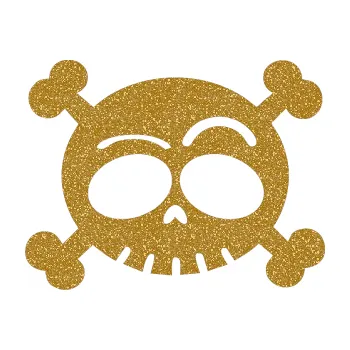 Samolepicí dekorace na vozidlo Lebka 003 levá (92 - Ultra Metalic zlatá) SAMOLEPKA NA AUTO, NÁLEPKA, FÓLIE, POLEP, TUNING, VLASTNÍ TEXT, TISK, AUTOSAMOLEPKY.cz, POLEPY, OBRÁZEK, LOGO, 3D STICKERS