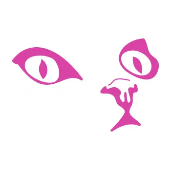 Samolepící dekorace SAMOLEPKA Kočka 010 pravá (16 - růžová) NA AUTO, NÁLEPKA, FÓLIE, POLEP, TUNING, VLASTNÍ TEXT, TISK, AUTOSAMOLEPKY.cz, POLEPY, OBRÁZEK, LOGO, SAMOLEPKY