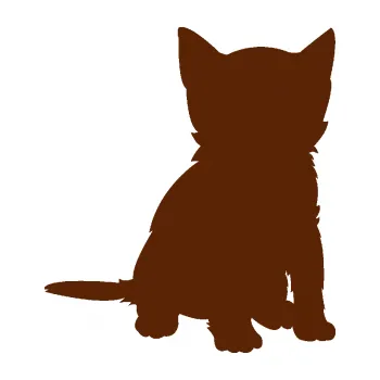 Samolepící dekorace Koťátko 005 pravá (15 - hnědá) SAMOLEPKA NA AUTO, NÁLEPKA, FÓLIE, POLEP, TUNING, VLASTNÍ TEXT, TISK, AUTOSAMOLEPKY.cz, POLEPY, OBRÁZEK, LOGO, 3D STICKERS