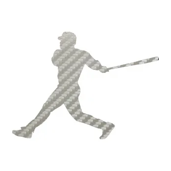 Samolepicí dekorace na vozidlo Baseball 002 levá (52 - 3D karbon stříbrný) SAMOLEPKA NA AUTO, NÁLEPKA, FÓLIE, POLEP, TUNING, VLASTNÍ TEXT, TISK, AUTOSAMOLEPKY.cz, POLEPY, OBRÁZEK, LOGO, 3D STICKERS