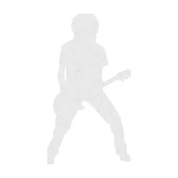 Samolepicí dekorace na vozidlo Music 010 pravá rocker s kytarou (84 - Ultra Metalic bílá) SAMOLEPKA NA AUTO, NÁLEPKA, FÓLIE, POLEP, TUNING, VLASTNÍ TEXT, TISK, AUTOSAMOLEPKY.cz, POLEPY, OBRÁZEK, LOGO, 3D STICKERS