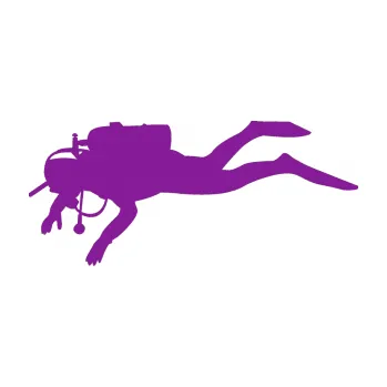 Polep vozidla SAMOLEPKA Potápěč 003 levá (14 - fialová) NA AUTO, NÁLEPKA, FÓLIE, POLEP, TUNING, VLASTNÍ TEXT, TISK, AUTOSAMOLEPKY.cz, POLEPY, OBRÁZEK, LOGO, SAMOLEPKY