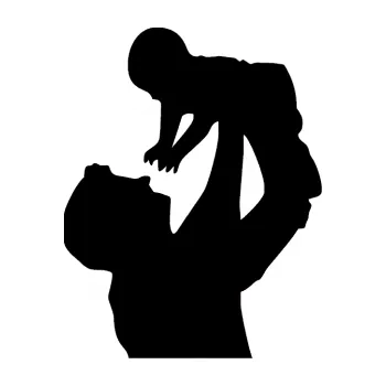 samolepka Dítě v autě 026 pravá miminko v náruči (01 - černá) SAMOLEPKA NA AUTO, NÁLEPKA, FÓLIE, POLEP, TUNING, VLASTNÍ TEXT, TISK, AUTOSAMOLEPKY.cz, POLEPY, OBRÁZEK, LOGO, 3D STICKERS