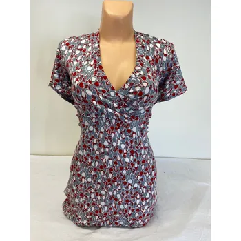 dámské halenky, Barva Červená, Velikost XXL52, Materiál 96% Viskoza 4% Lycra