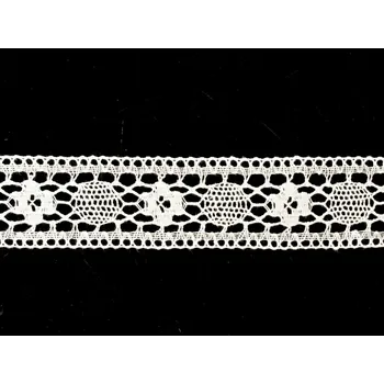 Krajka Snový svět Paličkovaná vsadka lněná bílá TK0039-48mm