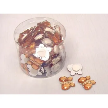 Poštovní schránka Skleněný motýlek na přilepení - 2 cm/96 ks